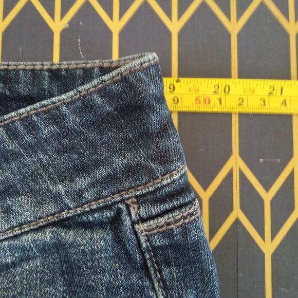 Decree Pants Size 15 Distressed Bootcut Blue Jeans Hole in Knee Worn Bottom Hem - Picture 11 of 15